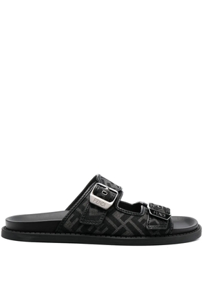 FENDI Feel FF-jacquard sandals - Black
