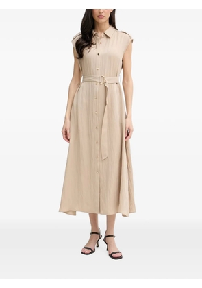 Joseph Ribkoff belted button-front midi dress - Neutrals