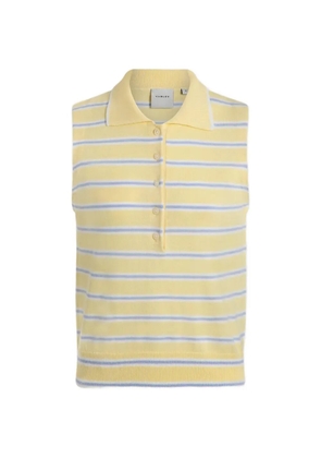 Varley Rue striped polo top - Yellow