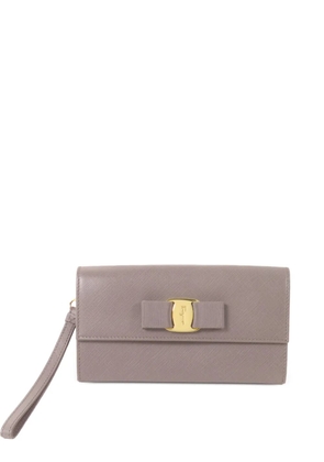 Ferragamo Pre-Owned Vara-bow leather wallet - Grey