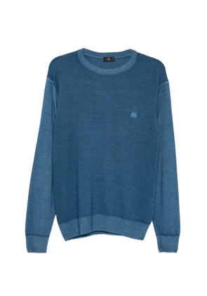 ETRO logo-embroidered crew-neck sweater - Blue