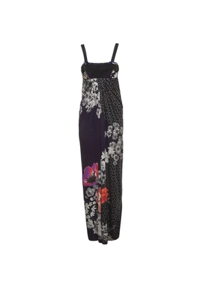 Roberto Cavalli patchwork floral-print maxi dress - Black