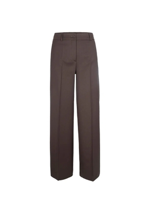 P.A.R.O.S.H. pressed-crease wide-leg trousers - Brown