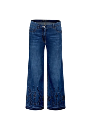 Betty Barclay embroidered cropped jeans - Blue