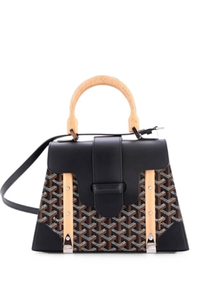 Goyard Pre-Owned Saigon Top Handle Bag Coated Canvas with Leather PM satchel - Black