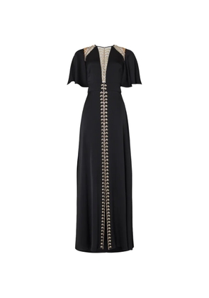 Temperley London Wildlife embellished maxi dress - Black