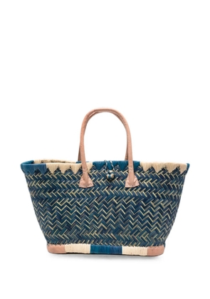 THE NINA STUDIO Clotilde woven tote bag - Blue