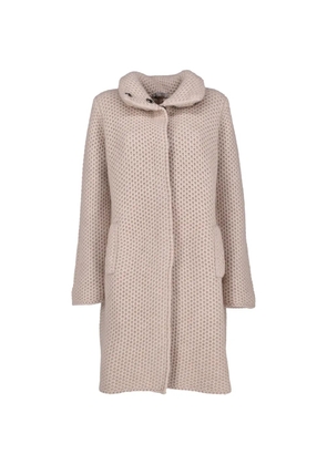 Falconeri chunky-knit high-neck coat - Neutrals