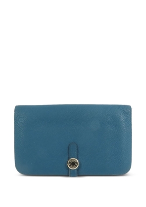 Hermès Pre-Owned Dogon leather wallet - Blue