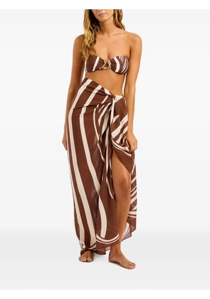 Seafolly Coastline striped sarong - Brown