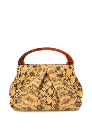 DRIES VAN NOTEN small pleated leather bag - Yellow