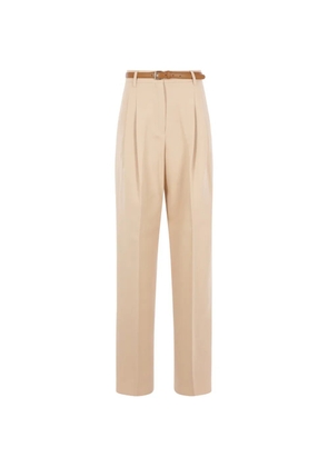 Max Mara belted pleated trousers - Neutrals