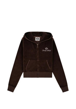 Juicy Couture x S&R crystal-embellished hoodie - Brown