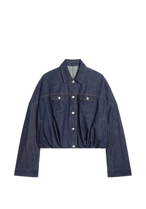 DRIES VAN NOTEN gathered denim jacket - Blue