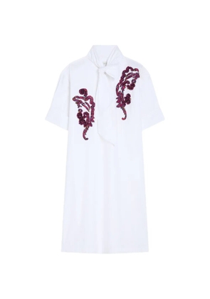 DRIES VAN NOTEN embroidered shirt dress - White