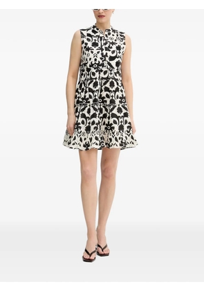 Lola Casademunt bead-embellished tiered mini dress - Neutrals