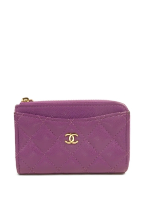 CHANEL Pre-Owned CC turn-lock cardcase - Purple