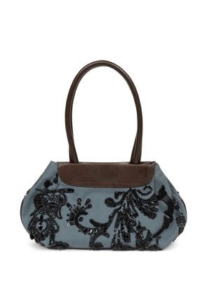 DRIES VAN NOTEN mini embroidered shoulder bag - Blue