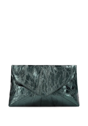 DRIES VAN NOTEN large leather envelope bag - Green