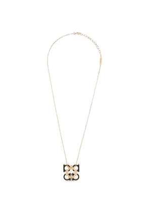 Ferragamo logo-pendant necklace - Gold