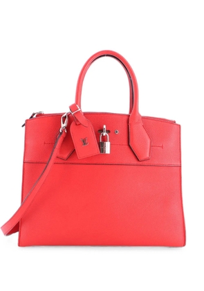 Louis Vuitton Pre-Owned City Steamer Handbag Leather MM tote bag - Red