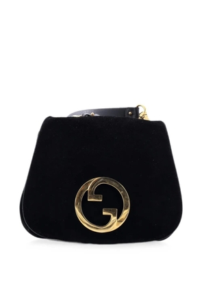 Gucci Pre-Owned Vintage Blondie Flap Bag Suede Medium shoulder bag - Black