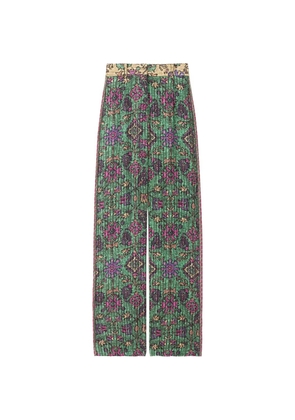 Ba&Sh Pali patterned high-waisted trousers - Green