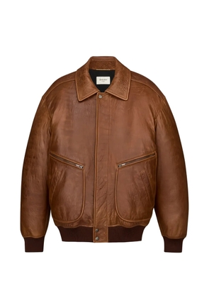 Saint Laurent leather bomber jacket - Brown