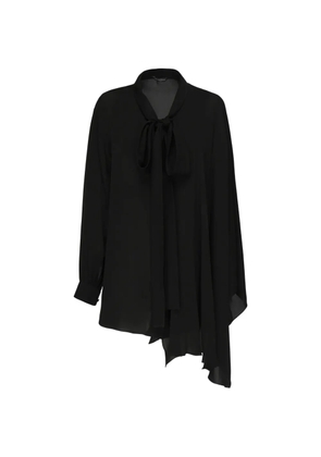 Balenciaga asymmetric tie-neck blouse - Black
