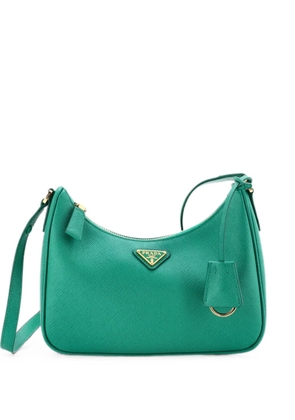 Prada Pre-Owned Re-Edition Hobo Saffiano Leather Mini shoulder bag - Green