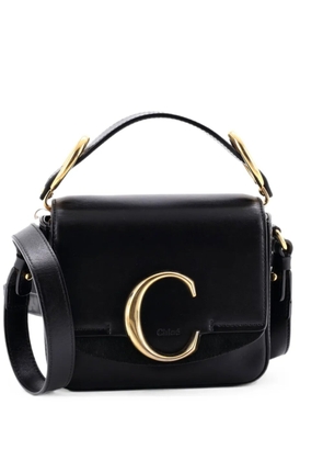Chloé Pre-Owned C Flap Bag Leather Mini crossbody bag - Black