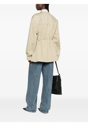 TOTEME elasticated-waist cotton-twill jacket - Neutrals