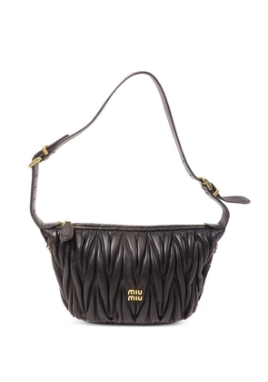 Miu Miu Pre-Owned Matelassé shoulder bag - Black