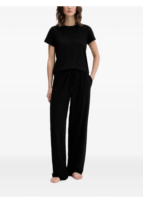 DKNY logo-pattern pajamas - Black