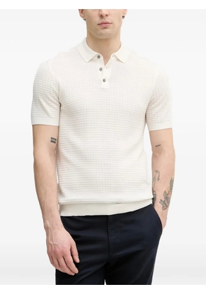Joop! Vanceo waffle-knit short-sleeve polo shirt - Neutrals