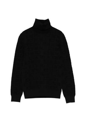 Iceberg turtleneck pattern sweater - Black