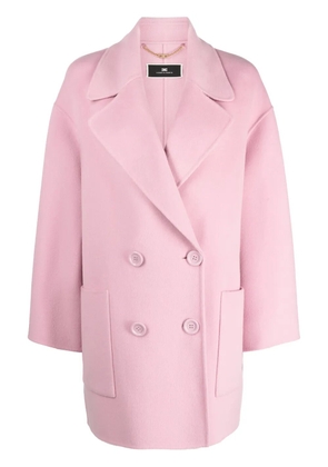 Elisabetta Franchi double-breasted wool coat - Pink
