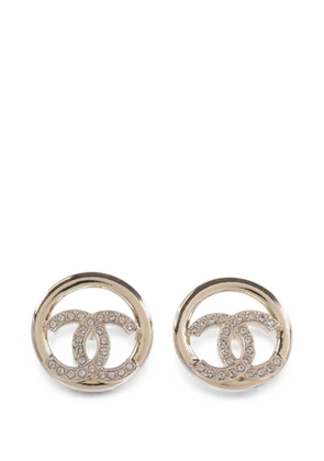 CHANEL Pre-Owned CC crystal earrings - Gold