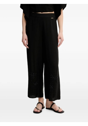 Lola Casademunt bead-embellished wide-leg trousers - Black