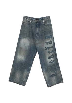 Balenciaga faded-effect wide-leg jeans - Blue