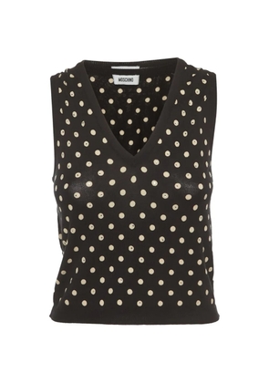 Moschino Pre-Owned polka dot knit top and cardigan - Black