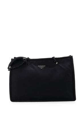Prada Pre-Owned Padded Chain Shopper Tote Tessuto Large shoulder bag - Black