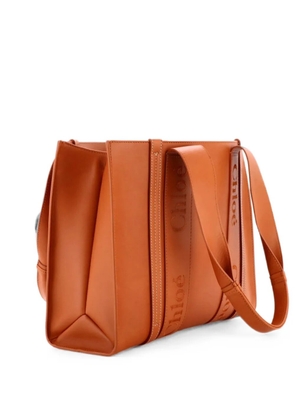Chloé Pre-Owned Woody Leather Medium tote bag - Brown