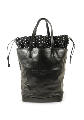 Saint Laurent Pre-Owned Teddy drawstring tote bag - Black