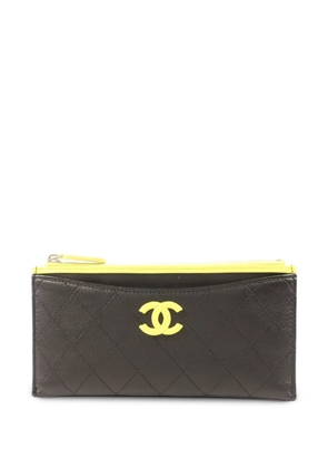 CHANEL Pre-Owned interlocking-CC long wallet - Black