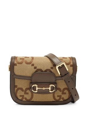 Gucci Pre-Owned mini Horsebit 1955 Jumbo GG cross body bag - Brown