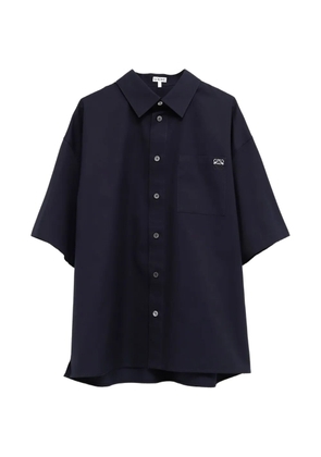 LOEWE Anagram-embroidered short-sleeve shirt - Blue