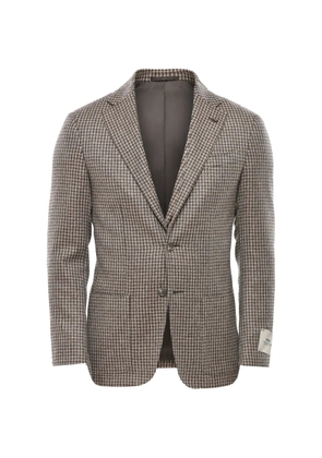 Corneliani houndstooth-pattern single-breasted blazer - Neutrals