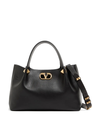 Valentino Garavani small soft leather shopping bag - Black