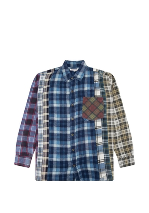 Needles 7 Cuts patchwork shirt - Blue